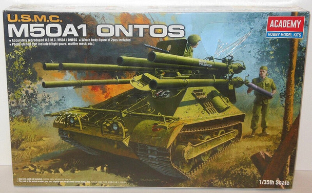 RESALE SHOP - Academy U.S.M.C. M50A1 Ontos 1:35 Scale Tank w/Figures Model Kit c2010