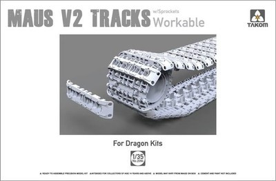 RESALE SHOP - Takom Models Maus V2 Tracks w/ Sprockets Kit(Workable) for 1:35 Dragon Tank Kits