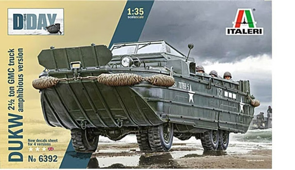 RESALE SHOP - ITALERI WWII U.S DUKW 2-1/2 Ton GMC Amphibious Military Truck Model Kit c2002