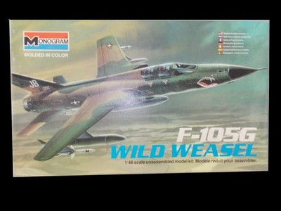 RESALE SHOP - Monogram F-105G Wild Weasel - 1/48 Model Aircraft Kit c1982 RARE