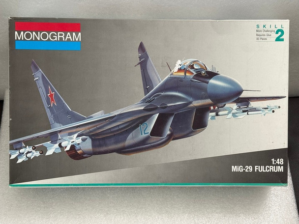 RESALE SHOP - MONOGRAM MiG-29 Fulcrum Soviet 1:48 Plastic Model Kit c1991 Sealed