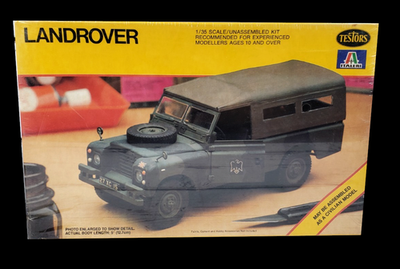 RESALE SHOP - Testors/Italeri LANDROVER Military Truck 1:35 Model Kit c1981 Sealed - PAER-110-859-U8096