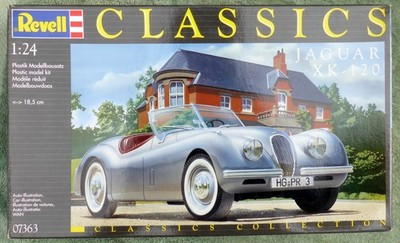 RESALE SHOP - Revell Jaguar XK-120 Classics Collection 1:24 Scale Model Car Kit c1994 - PAER-112-07363-U8079