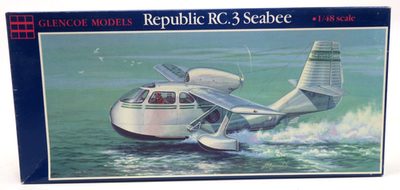 RESALE SHOP - GLENCOE Republic RC.3 Seabee 1:48 Clear Clr Pla. Model Airplane Kit c1992 Sealed - PAER-GLN-05104-NOB7801