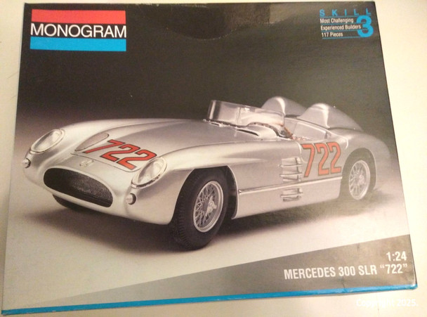 RESALE SHOP - Monogram Mercedes 300 SLR 722 1:24 Model Car Kit c1994 - PAER-MGM-2972-NOB1346