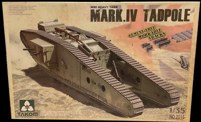 RESALE SHOP - Takom MARK IV TADPOLE British WWI Heavy Tank 1:35 Model Kit c2014 Sealed - PAER-TAK-2015-U8137