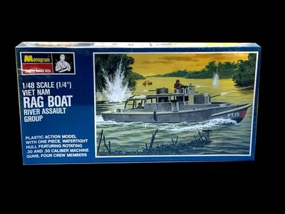 RESALE SHOP - Monogram Vietnam Rag Boat 1:48 Plastic Model Kit c1967 VINTAGE RARE Sealed - RSTY-MGM-PB179-200-U8058