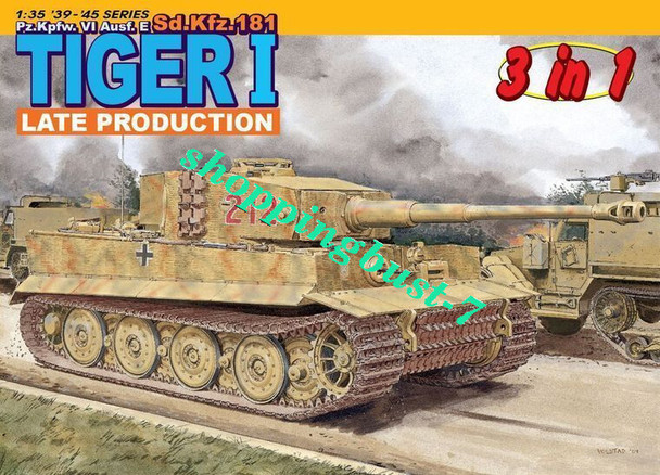 RESALE SHOP - DRAGON Tiger 1 Late Prod. Pz.Kpfw VI Ausf.E-Sd.Kfz 181 1:32 Tank Model Kit -READ - TERO-DRA-6253-U7790