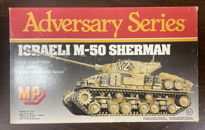 RESALE SHOP - MP Adversary Series Israeli M-50 Sherman Tank 1:35 Scale Model Kit c1989 Sealed - TERO-MP10101NI-U8192