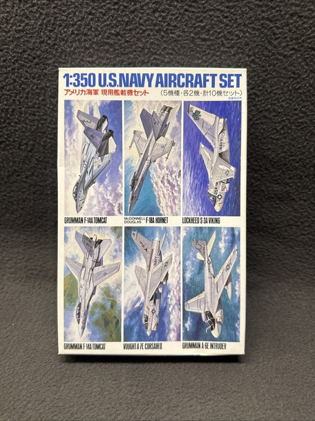 RESALE SHOP - Tamiya US Navy Aircraft Set - 1:350 Plastic Model Kit c1984 - TERO-TAM-78006-NOB8062