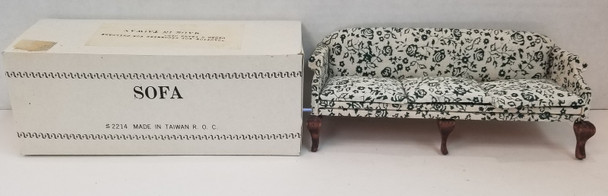 RESALE SHOP - VTG Unbranded Made In Taiwan ROC 1:12 Dollhouse Sofa #2214 -fabric covered - LAHA-2214-U5043
