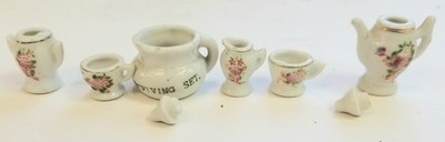 RESALE SHOP - Lot of 7 Various 1" Dollhouse Tea Set. Cups, Tea Pot, Pitcher - LAHA-7TEASET-U5040