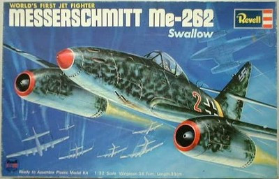 RESALE SHOP - REVELL-JAPAN Worlds 1st Jet Messerschmitt Me262 Swallow 1:32 Model Kit 1974-READ - PAER-112-H-218-U7971