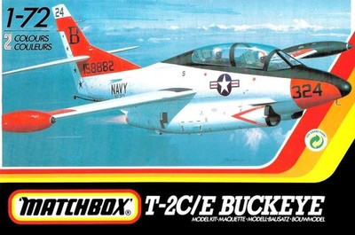 RESALE SHOP - Matchbox T-2C/E Buckeye US Navy 1:72 Model Aircraft Kit c1989 Rare-READ - PAER-MBX-40042-U7997