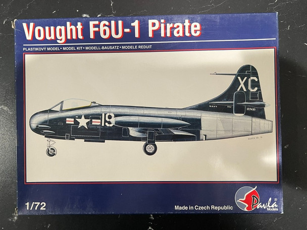 RESALE SHOP - PAVLA Vought F6U-1 PIRATE 1:72 Model Airplane Kit w/Photoetch parts Sealed-READ - PAER-PAV72010-U7928