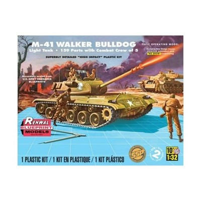 RESALE SHOP - RENWAL 1/32 M-41 Walker Bulldog 1:32 Tank Model Kit c2012 Sealed-READ - PAER-REN-85-7814-NS7966
