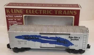 RESALE SHOP - K-line Western Pacific (Blue Feather) Single Door Box Car K-6466 - RIOR-6466-NOB4876