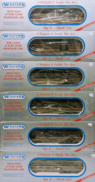 RESALE SHOP - Lot of 6 Williams O Gauge Pennsylvania 60' Lighted Passenger Cars - RIOR-PENN6SET-LN4980