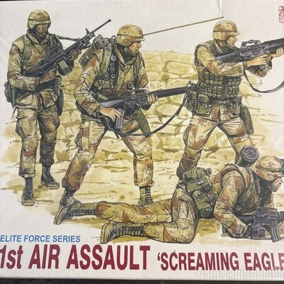 RESALE SHOP - DRAGON US 101st Air Assault 1:35 Military Figures (4) Model Kit 1991 Sealed-READ - RSTY-DML-3011-NOB8012