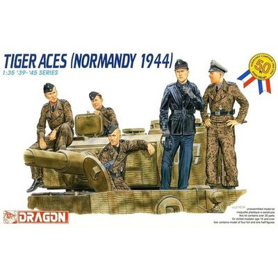 RESALE SHOP - DRAGON '39-'45 Tiger Aces (Normandy 1944) 1:35 Figure Model Kit 1994 Sealed-READ - RSTY-DML6028-U8006