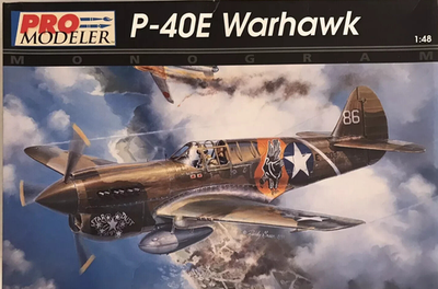 RESALE SHOP - Pro Modeler P-40E Warhawk 1:48 Model Airplane Kit & Poster c1995 Sealed-READ - RSTY-PRO5921-NOB8008