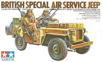 RESALE SHOP - Tamiya British Special Air Service Jeep 1:35 Military Model Kit 1974 Sealed-READ - RSTY-TAM-MM133-U8037