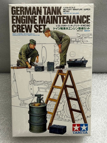 RESALE SHOP - Tamiya German Tank Engine Maintenance Crew Set 1:35 Model Kit c1994 Sealed-READ - RSTY-TAM35180-U7979