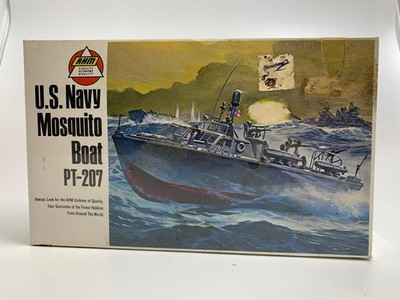 RESALE SHOP - AHM US Navy Mosquito Boat PT-207 1:96 Model Boat Kit Vintage RARE Sealed - - STORE-AHM-N201-NOB7872