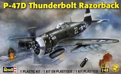 RESALE SHOP - REVELL P-47D Thunderbolt Razorback 1:48 Scale Model Kit c2011 - TERO-112-85-5261-NS7901