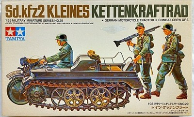 RESALE SHOP - TAMIYA Sd.kfz2 Kleines Kettenkraftrad Trak-Motorcycle 1:35 Model Kit Sealed-READ - TERO-TAM-3529-U8027