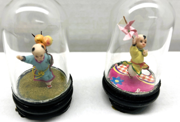 RESALE SHOP - VTG OOAK Pair of Oriental Children in Traditional Dress- artisan made - BABE-BOY/GIRL-NS5093