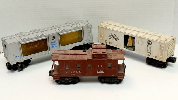 RESALE SHOP - Lot of 3 Misc. Lionel Freight Cars - RIOR-FRT3LOT-U5091
