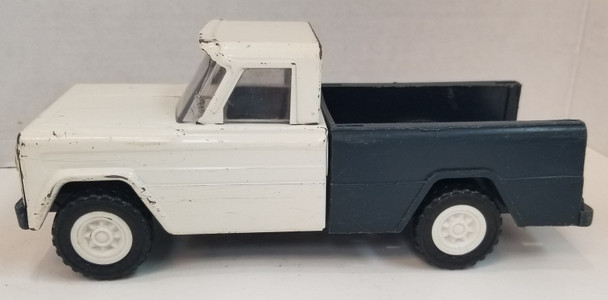 RESALE SHOP - VTG Structo Kom-Pak Pick up Truck White / Dark Blue Steel Plastic Pressed 1960s - TERO-KOMPAK-U5098