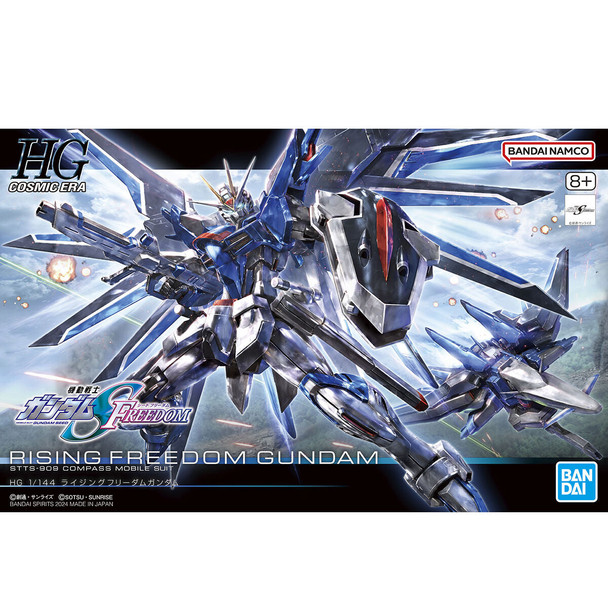 OakridgeStores.com | Bandai Gundam - MSG Seed Freedom - #243 Rising Freedom Gundam HGCE  - 1/144  Plastic Model Kit 2654672 4573102662842