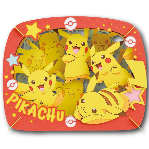 OakridgeStores.com | Ensky - Lots of Pikachu Pokémon Paper Theater - 3D Shadow Box Craft Kit 51758 4970381517588