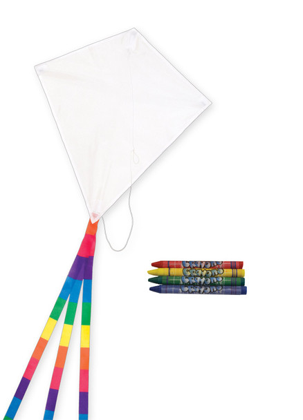 OakridgeStores.com | In The Breeze - Coloring Diamond 20-inch Kite - Single-Line Beginner Craft Kite for Kids - 3074 762379030742
