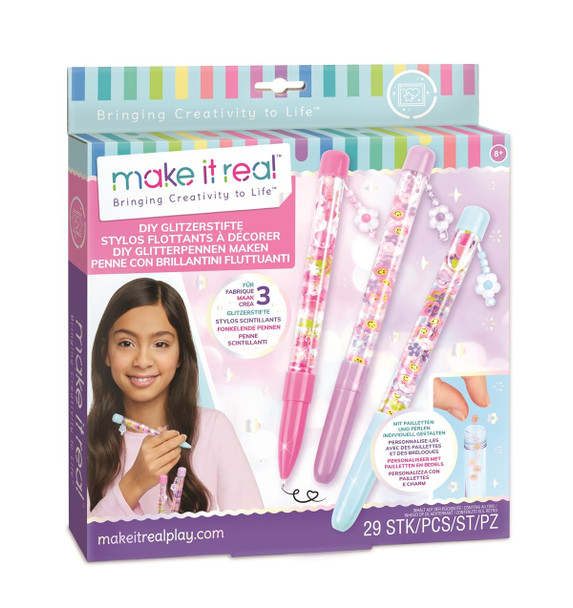 OakridgeStores.com | Make It Real - DIY Floaty Pens Kit - Create 3 Glitter-Filled Pens - 1326 695929013264