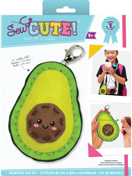 OakridgeStores.com | Great Explorations - Colorbok Sew Cute! Needlepoint Kit-Mini Avocado - Felt Sewing Keychain Kit - 74402 765468744025