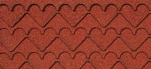 OakridgeStores.com | ALESSIO - ALE - Heart Asphalt Shingles - Roofing Material, 177 Square Inches - 1:12 Scale Dollhouse Miniature - 4000