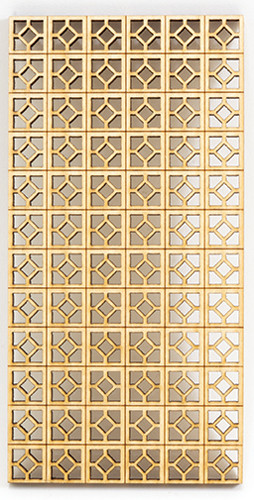 OakridgeStores.com | ALESSIO - Diamond Breezeblock - Fence & Lattice - 1" Scale Dollhouse Miniature - 607