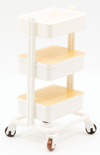 OakridgeStores.com | Artisan Creations - Mobile Cart, White - Kit - 1:12 Scale Dollhouse Miniature - 408