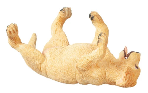 OakridgeStores.com | Aztec - Lab Puppy on Back - 1" Scale Dollhouse Miniature Figure - A6032