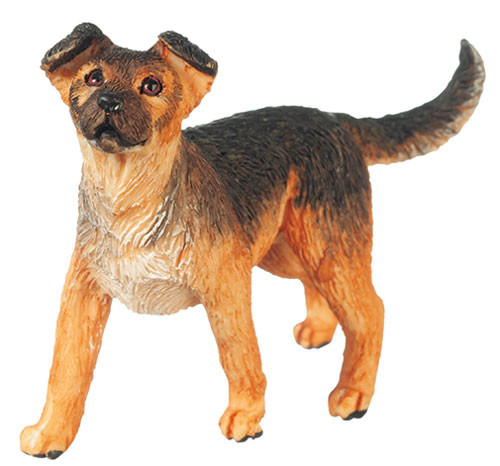 OakridgeStores.com | Aztec - Mixed Breed Shepherd - Dog Figure - 1:12 Scale Dollhouse Miniature - A6037