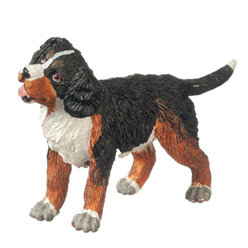 OakridgeStores.com | Aztec - Bernese Mountain Dog Puppy - 1" Scale Dollhouse Miniature Figure - A6043
