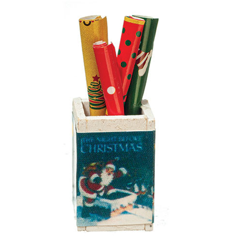 OakridgeStores.com | Aztec - Christmas Wrap Holder - 1:12 Scale Dollhouse Miniature - A9935