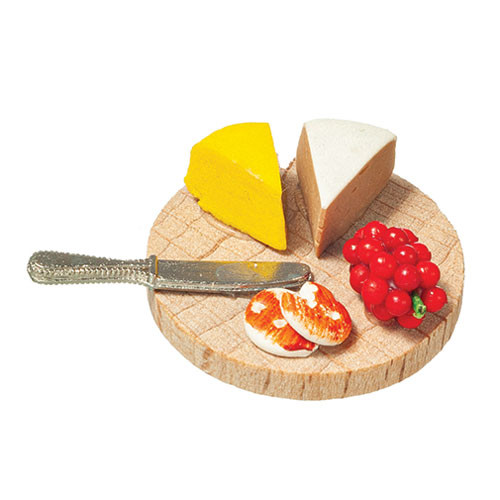 OakridgeStores.com | Aztec - Cheese and Grapes Board - Appetizer Platter - 1:12 Scale Dollhouse Miniature Food - A9950