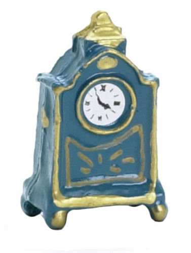 OakridgeStores.com | Aztec - Royal Blue Mantle Clock - 1:12 Scale Dollhouse Miniature Accessory - B0539