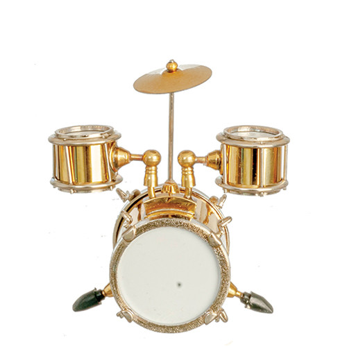 OakridgeStores.com | Aztec - Drum Set with Case - 1" Scale Dollhouse Miniature Instrument - B0599