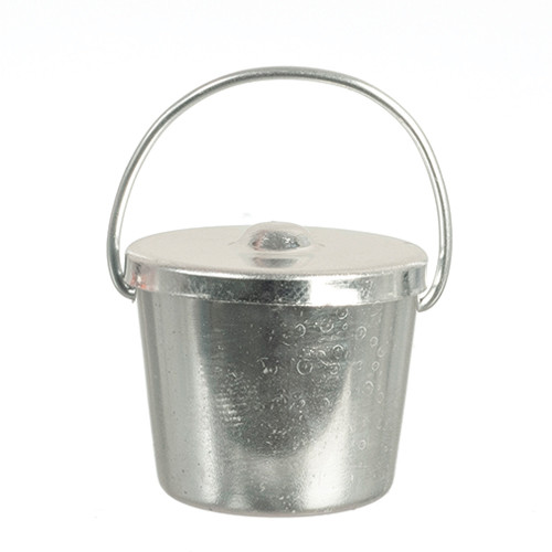 OakridgeStores.com | Aztec - Ice Bucket with Lid - Silver - 1" Scale Dollhouse Miniature - B1569