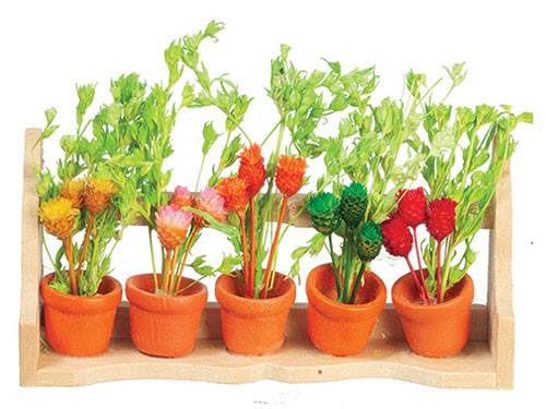 OakridgeStores.com | Aztec - Flower Box with Wild Flowers - 1 Scale Dollhouse Miniature Plant - C1099